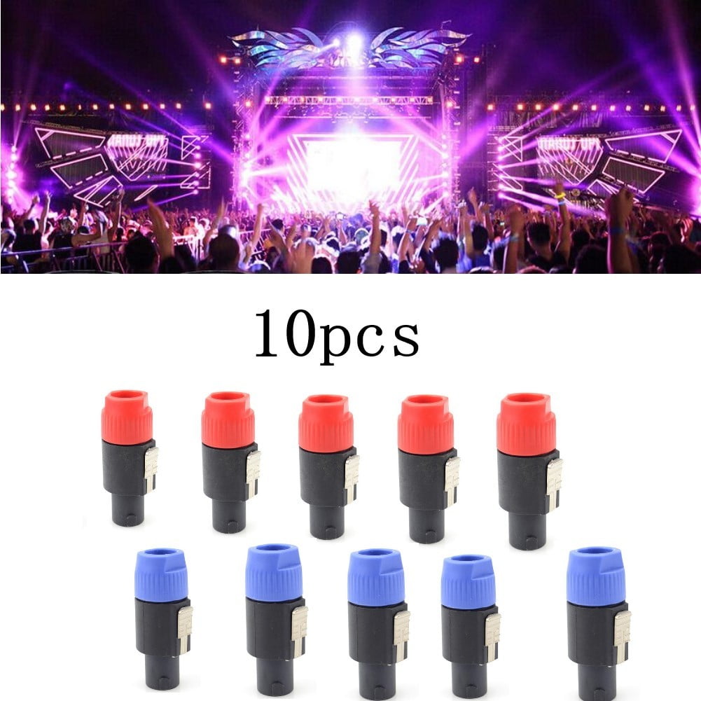 10PCS NL4FC Speaker Connectors 4 Pin Male Audio Speakon Ohm Plug ...