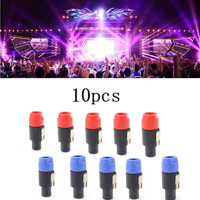 Adapter Connector 4 Pin 69X30X26Mm Abs Shell Accessories Blue/Red Male Audio Speakon Ohm Plug Replace Practical