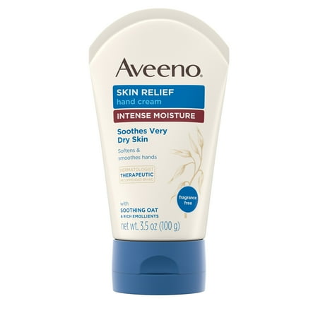 Aveeno Skin Relief Intense Moisture Hand Cream with Oat, 3.5 (Best Hand Cream For Very Rough Hands)