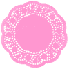 Just Artifacts Paper Doilies Round Lace Design (150pcs, Baby Pink)