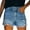 Light Blue, variant on Gubotare Women Casual Summer Mid Waist Stretchy Denim Jean Shorts Junior Short Jean Fashion Frayed Hem Short Hot Pants Bottoms Denim Shorts Black L