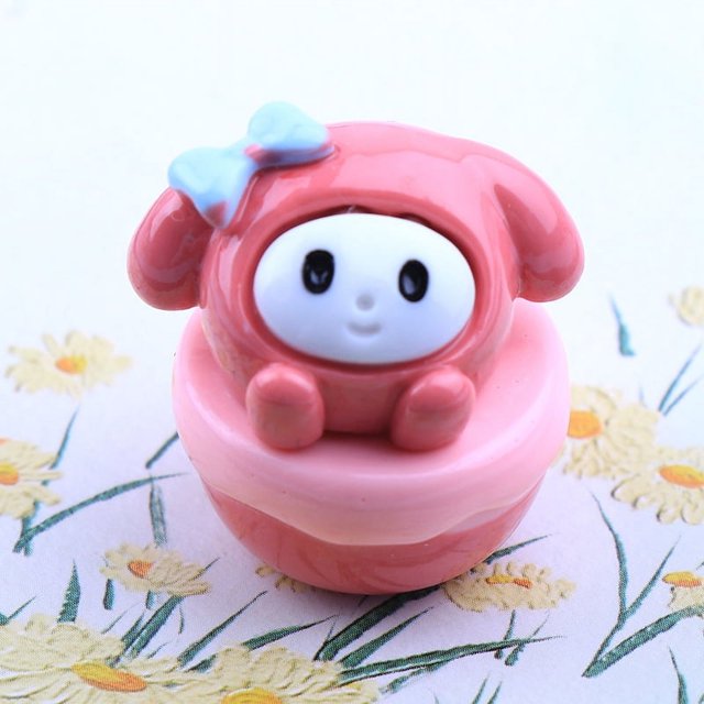 New Cartoon 3D Sanrio Tumbler Big Ear Dog diy Cream Glue Refrigerator Sticker Accessories Resin Accessories