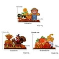 thumbnail image 3 of nTRIUQJ Thanksgiving Decorations Tabletop Centerpieces Decorative Wooden Thanksgiving Turkey Pumpkin Signs for Autumn Fall Parties C, 3 of 9