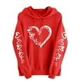 thumbnail image 2 of Craaazy Women's Valentines Oversized Drawstring Hoodies Gifts, 2 of 5