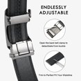thumbnail image 2 of BOSTANTEN Mens Belt Leather Ratchet Dress Belt with Sliding Adjustable Buckle, Trim to Fit, 2 of 13