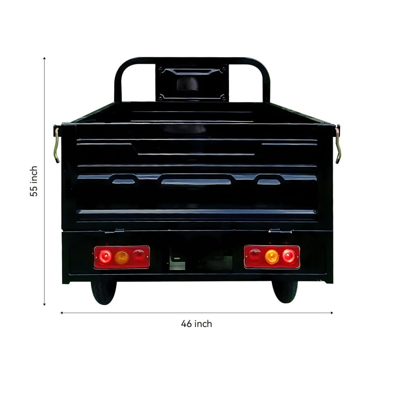 60V 45A Electric Tricyle Cargo Van for Adults, Commercial Mobility Scooters for Seniors, 1000W Agricultural Electric Three Wheel Cargo Transporter w/63" Hydraulic Tipping Bucket, Max Load 2000LBS