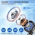 thumbnail image 3 of Auriculares inalámbricos EXZHIG J11 Bluetooth 5.4 con 6 micrófonos 35H negros, 3 of 7