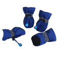 thumbnail image 2 of 4pcs Anti-skid Pet Shoe Rain Boots Dog Foot Cover Thick Plush Dog Boots Paw Protector Sole Pet Shoes (Blue Size 4, 2 of 3