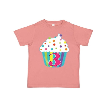 

Inktastic 3rd Birthday Cupcake Gift Toddler Boy or Toddler Girl T-Shirt
