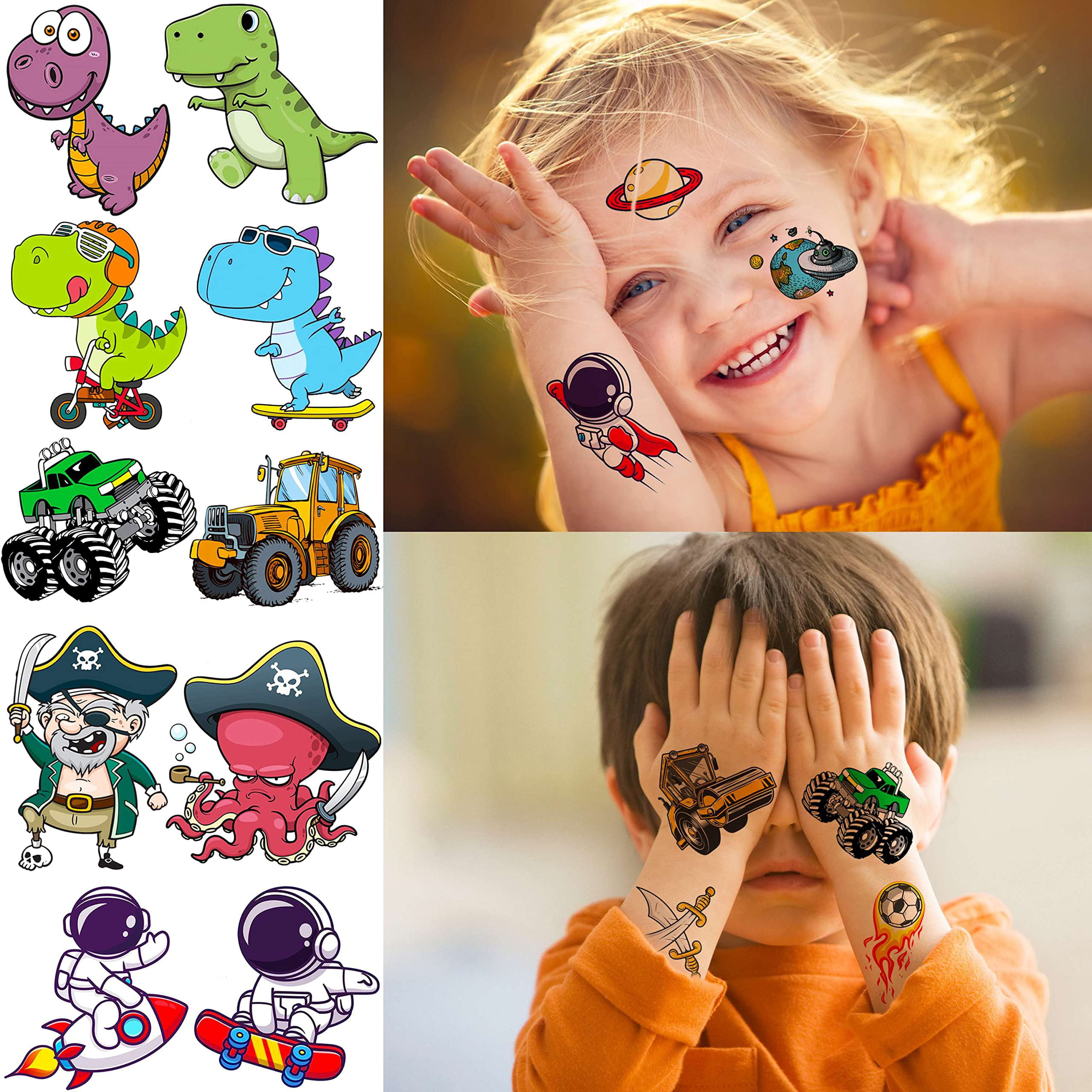 FUN COLORFUL TATTOOS | CHILD TATTOO | TEMPORARY TATTOO - Minis Only | Kids  clothing and Baby clothing