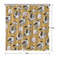 thumbnail image 5 of Yellow Baseball Items Pattern Shower Curtain 72"x72" ,Bathroom Decorative Shower Curtains Set with 12 Hooks,Modern Waterproof Washable Shower Curtain, 5 of 6