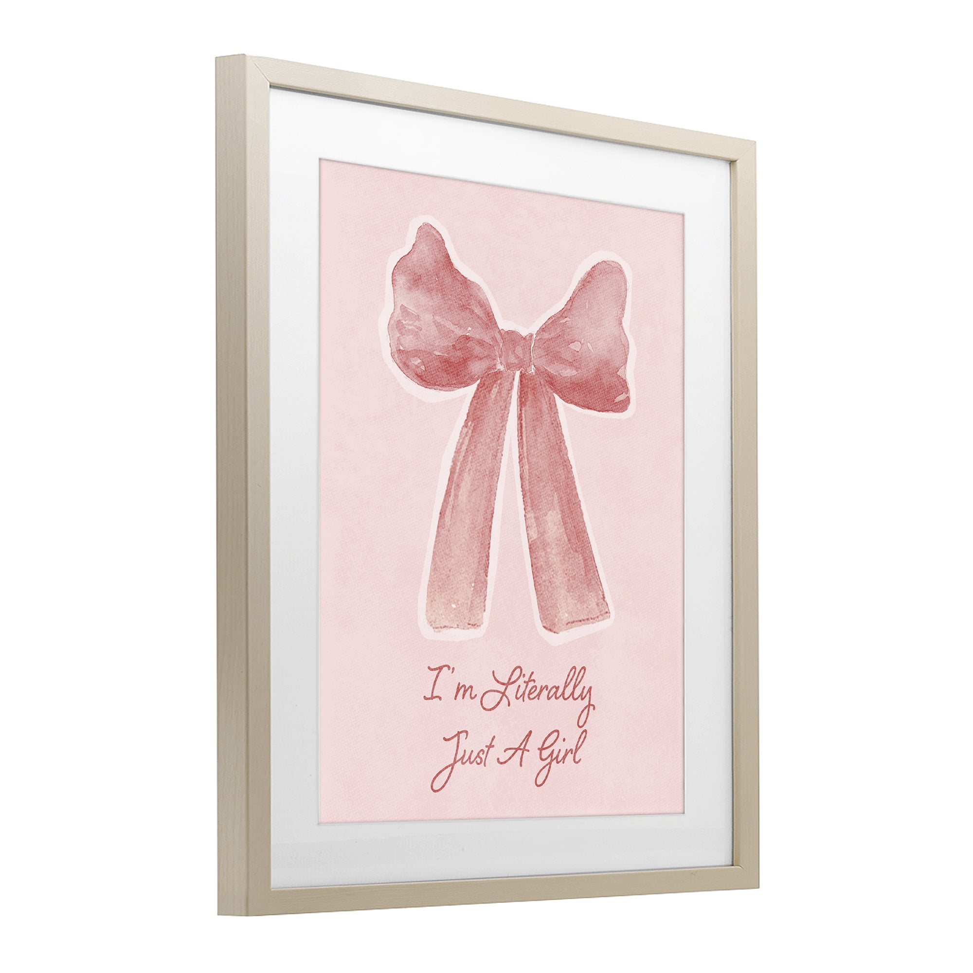 Stupell Industries Literally Just A Girl Birch Framed Print Under Glass, design by Lucille Price