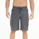 thumbnail image 5 of Pantalones Cortos para Hombre de Cintura Elástica con Bolsillos Pantalones de Verano Casuales de Color Sólido, Poliéster Ligero de Moda para la Playa, la Natación Y el Uso Diario, 5 of 6