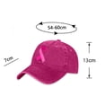 thumbnail image 6 of AJGRHE Women Cancer Awareness Month Printed Washed Baseball Cap Outdoor Sports Hat Red One Size, 6 of 6