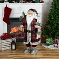 thumbnail image 2 of Alpine Santa Claus with Snowshoes and Skis Christmas Figure - 36", 2 of 5
