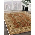 thumbnail image 2 of Ahgly Company Indoor Square Mid-Century Modern Mahogany Brown Area Rugs, 6' Square, 2 of 6