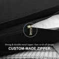 thumbnail image 4 of Unique Bargains Breathable Zipper Closure Cotton Pillowcases 2 Pcs Black Standard, 4 of 8