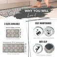 thumbnail image 5 of Set of 2 Paco Printed Kitchen Floor Mats - Red & Gray Tile Design - Ideal for Homeowners & Renters - Double the Style & Convenience, 5 of 5