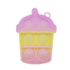 Spring hue 6 Pc Simple Fidget Toys Mini Pop Keychain Cheap Sensory Toy Set Bubble Shaped Toy for Kids Adults