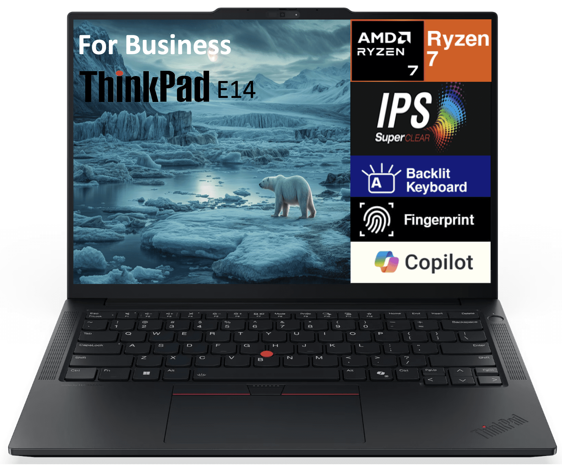 Lenovo ThinkPad E14 Business Laptop 14.0in WUXGA (AMD Ryzen 7 250, 16GB DDR5, 1TB PCIe SSD, AMD Radeon 780M, Win 11 Pro) w/Microsoft 365 Personal , DKZ USB Port Expander