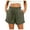 Army Green, variant on Kureaily Women's Spring And Summer Solid Color High Waist Pocket Loose Wide Leg Shorts (4)