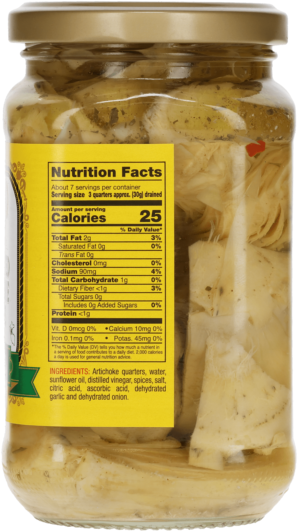 (4 pack) Vigo Quartered Marinated Artichoke Hearts 12 oz. Glass Jar