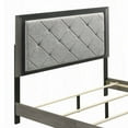 thumbnail image 4 of Joho Queen Bed with Gray Diamond Button Tufted Upholstery- Modern Gray, 4 of 6