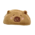 thumbnail image 4 of Estuche para lápices de peluche con forma de capibara, bolsa de papelería, soporte para bolígrafos novedoso, estuche para lápices de dibujos animados, 4 of 9