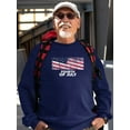 thumbnail image 2 of Fourth Of July American Flag Sweatshirt Men -Image by Shutterstock, Male Large, 2 of 4