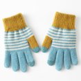 thumbnail image 2 of BKQCNKM Gloves for Cold Weather Winter Gloves Women Winter Screen Gloves Warm Knit Gloves Elastic Cuff Winter Men Texting Gloves Winter Gloves Women, Blue One Size, 2 of 8