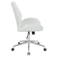 thumbnail image 4 of OSP Home Furnishings Chatsworth Office Chair in White Faux Leather with Chrome Base, 4 of 5