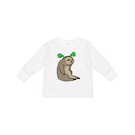 

Inktastic St. Patrick s Day Sloth with Shamrocks Gift Toddler Boy or Toddler Girl Long Sleeve T-Shirt