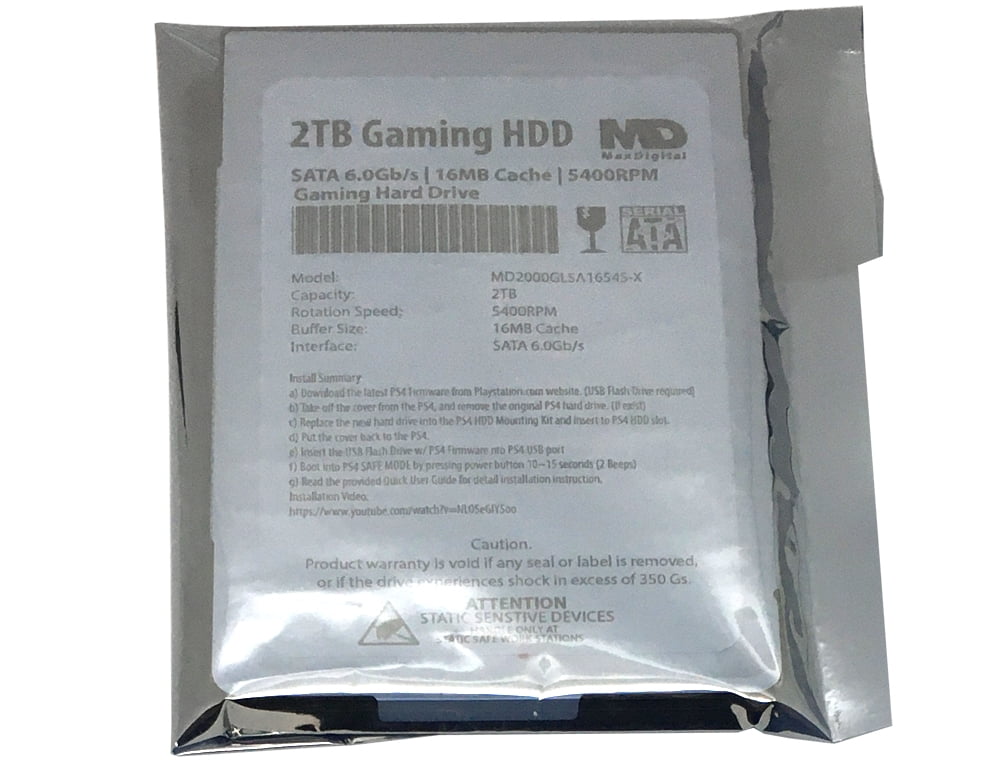 MaxDigitalData 2TB 5400RPM 16MB Cache (7mm) 2.5" SATA 6.0Gb/s Internal Gaming PS4 Hard Drive - 2 Year Warranty
