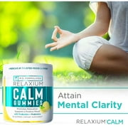 Relaxium Calm Gummies - Calm, Gut Health + Immune Support, Developed in the USA, with Vitamin B6, Magnesium, L-Theanine + Prebiotic & Probiotic Blend, Lemon Flavor, 60 Gummies