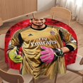 thumbnail image 4 of Gianluigi Donnarumma Mantel Redondo con Estampado Icónico de Temática, Se Adapta a la Mayoría de Mesas, Fácil de Cuidar, Regalo Perfecto para Aficionados, Amigos y Familia.152cm, 4 of 6