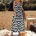 thumbnail image 3 of Leopard Print Sleeveless Suspender Dress Summer Fashion Casual Long Dress, 3 of 9