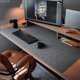 thumbnail image 1 of Felt desk mat, large mouse pad, non-slip, silent, desktop blotting paper, desktop protection pad (dark gray), 1 of 5