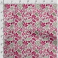 thumbnail image 3 of Soimoi Leaves Print,Cotton Poplin, Sewing Fabric Sold by The Yard 42 Inch Wide,Sewing Craft Quilting/Quilt Making Fabric, Pink&White, 3 of 5