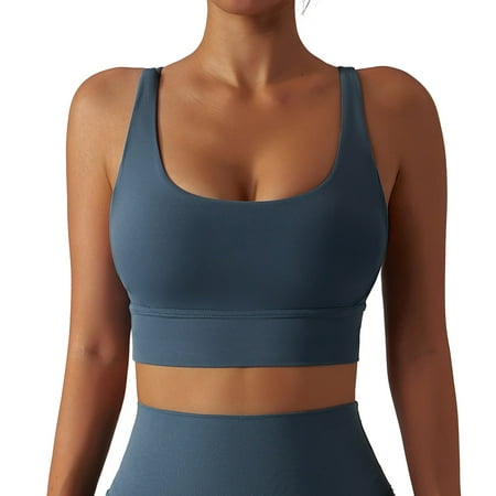 

Vedolay Push Up Bra Running Girl One Shoulder Sports Bra Workout Yoga Bra Womens Cross Strap Yoga Sports Bra Cordless Padded Bralette
