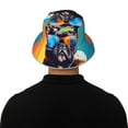 thumbnail image 5 of Sikiie Rainbow Bulldog Sunglasses Reflective Double-Sided Bucket Hat, Sun Hat, for Gardening, Beaching, Camping, Hiking, Fishing, 5 of 6