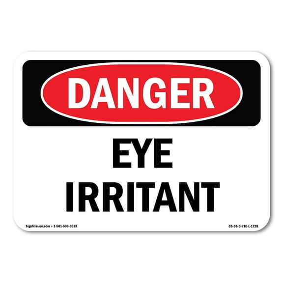 OSHA Danger Sign - Eye Irritant | Plastic Sign | Protect Your Business, Construction Site, Warehouse & Shop Area |  Made in The USA