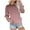 Pink, variant on WREESH Womens Fashion Crewneck Sweatshirts Loose Printed T-Shirt Long Sleeves Blouse Casual Tops Sweatshirt Hoodies Pullover Mint Green
