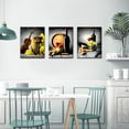 thumbnail image 3 of Wall Art For Kitchen Canvas Artwork Fruits Grapes Wine Bottle Foods Canvas Painting - 3 Pieces Canvas Art Contemporary Nature Pictures for Dining Room Wall Decor Home Decoration, 3 of 6