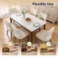 thumbnail image 4 of FANCROU Wooden Dining Chairs Set of 2, Modern Upholstered Fabric Side Chairs with Cutout Backrest and Wood Legs, Kitchen Dining Room, Beige, 4 of 6