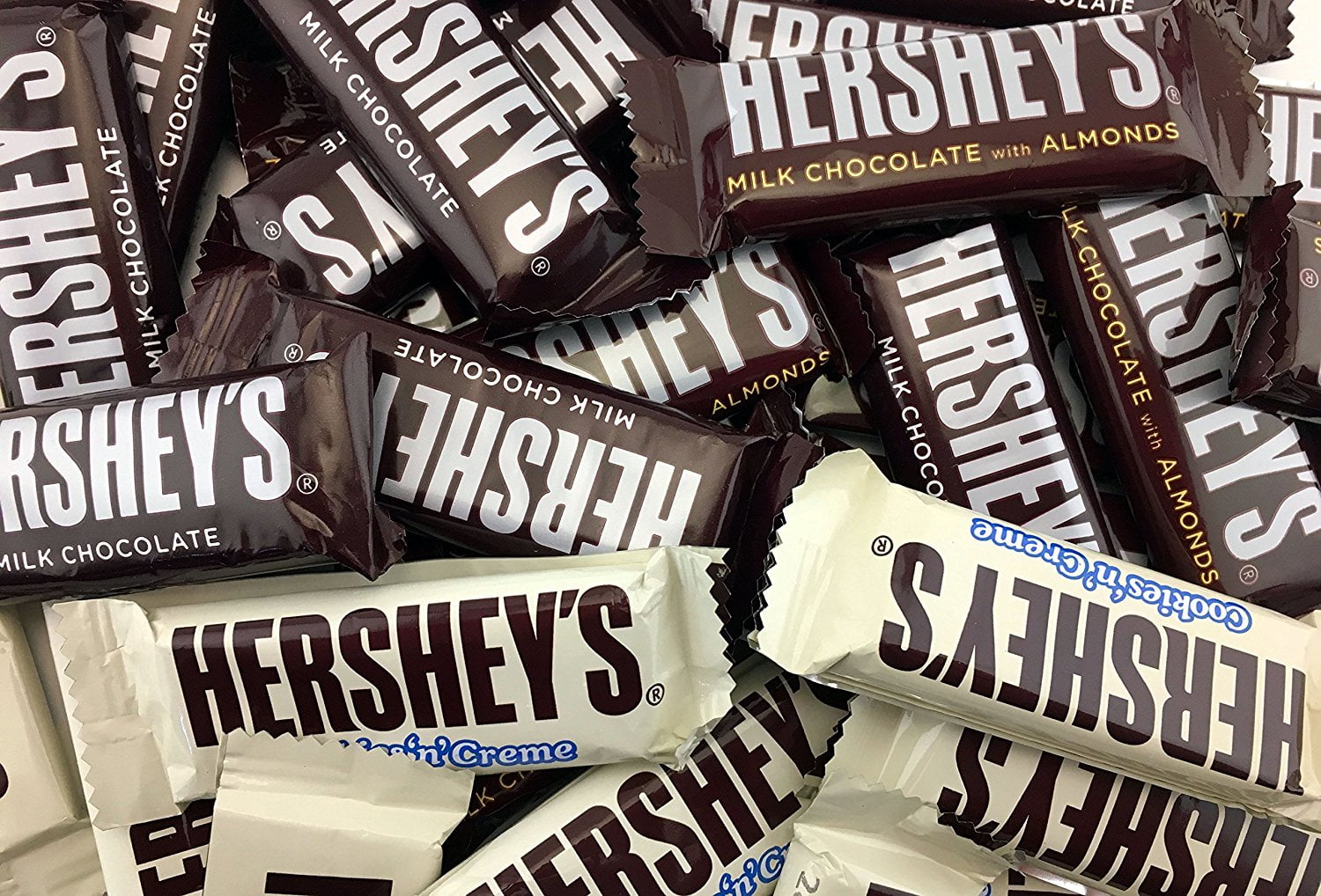 Hershey's Fun Size Bars, Assortment Milk Chocolate, Almonds, Cookie 'n ...