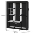 thumbnail image 2 of UBesGoo 71" Portable Closet Wardrobe Clothes Rack Storage Organizer with Shelves, Black, 2 of 6
