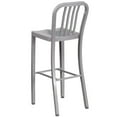 thumbnail image 4 of Bowery Hill 30.25'' Industrial Steel Metal Indoor-Outdoor Bar Stool in Silver, 4 of 9