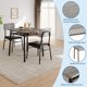 thumbnail image 3 of QinaQin Juego de comedor de 3 piezas con mesa cuadrada y 2 sillas tapizadas, repisa inferior y estructura metálica, ideal para cocina o departamento, 3 of 8