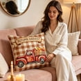 thumbnail image 7 of InsCrazy Fall Autumn Pillow Cover Thankful Grateful Blessed Pumpkins Square Pillowcases, 18x18in Thanksgiving Harvest Cuchion Covers for Sofa Couch Patio Decor, 7 of 7