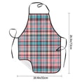 thumbnail image 5 of XMXY Chef Aprons with Pockets for Women Men, Pink Check Plaid Background Waterproof Cooking Kitchen Aprons, 28.3 x 20.4 Inches, 5 of 8
